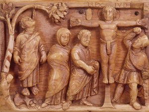 Crucifixion, sculpture, vers 400-20 après J.-C.